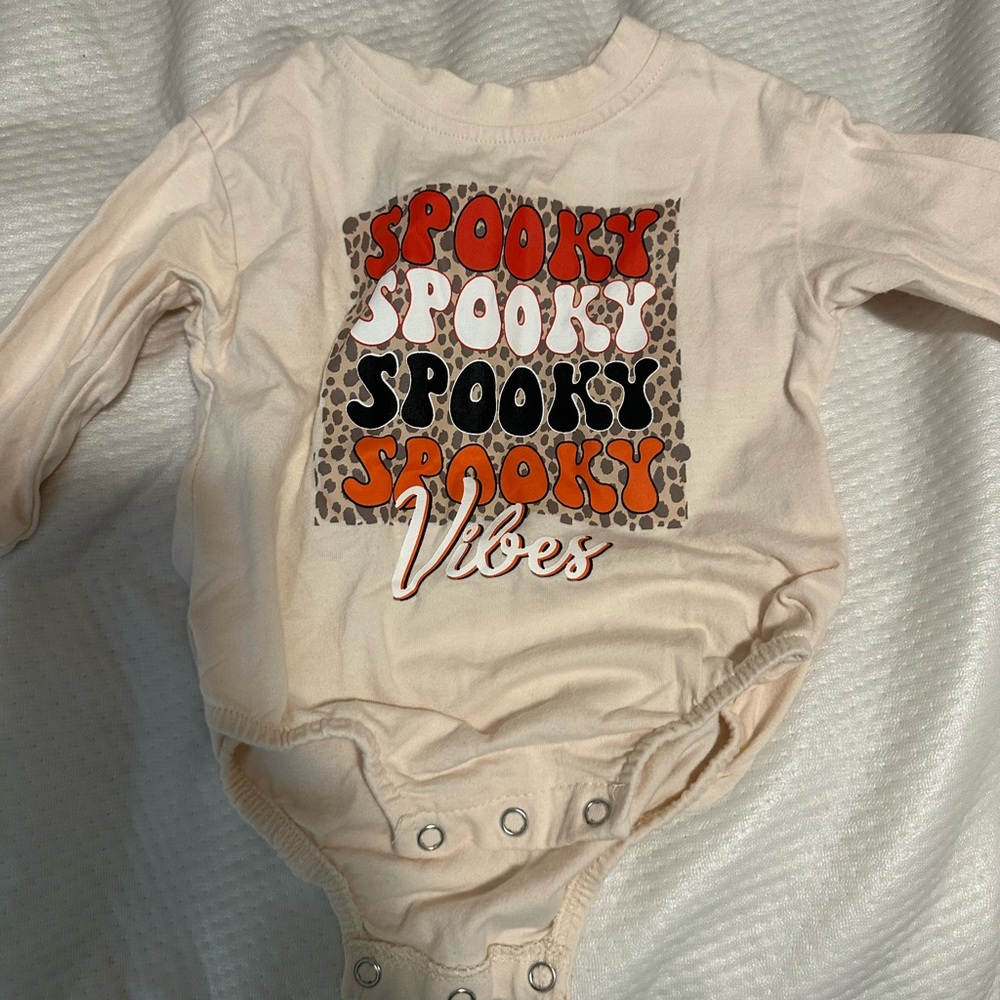 Spooky Vibes Kids One Piece - Cream